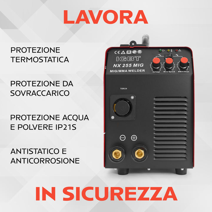 NX 255 MIG Saldatrice MIG/MAG | Lavora in sicurezza