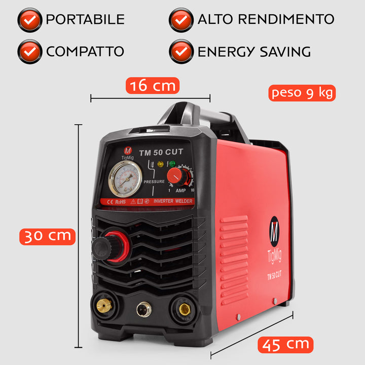 TIGMIG Taglierina al Plasma CUT | Dettagli dimensioni