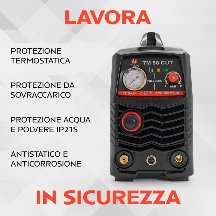 TIGMIG Taglierina al Plasma CUT | Lavora in sicurezza