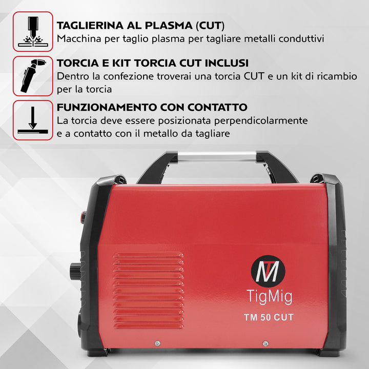 TIGMIG Taglierina al Plasma CUT | Torcia e kit torcia CUT inclusi